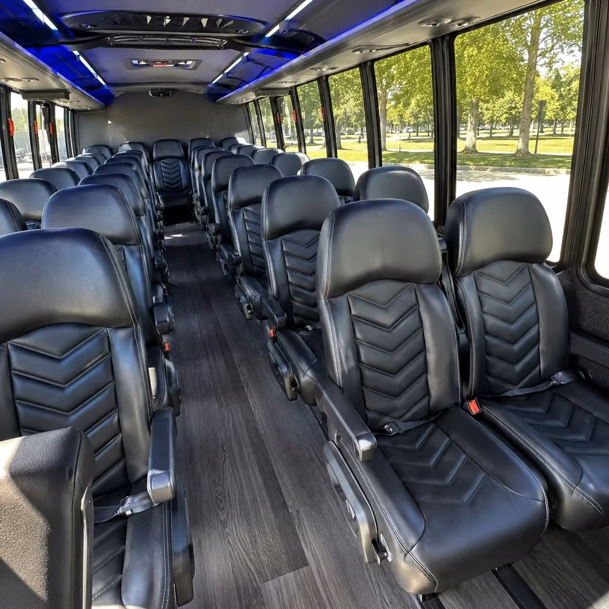 25 passenger minibus interior